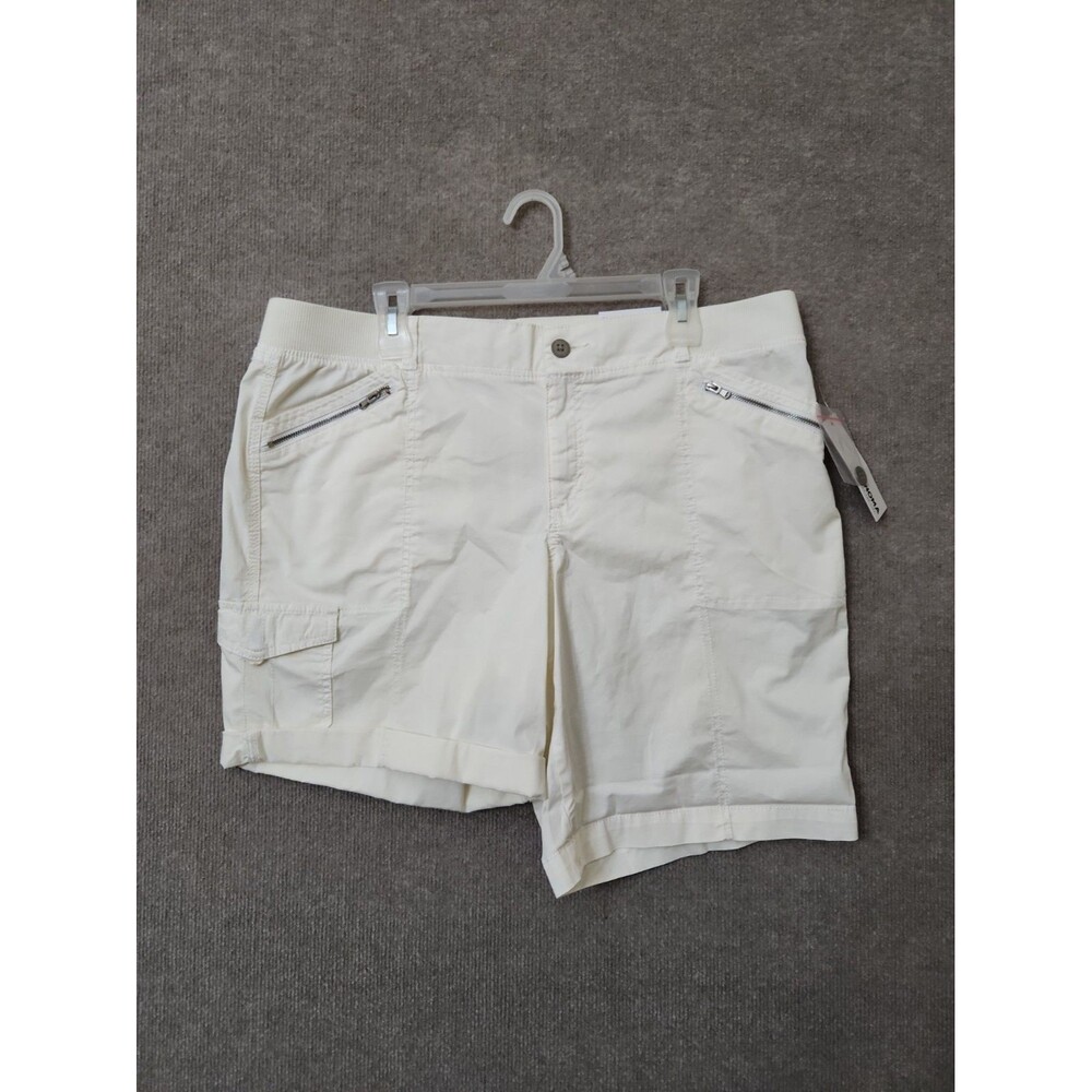 Sonoma Utility Bermuda Shorts Womens 18 Cream White Cargo Pocket NEW